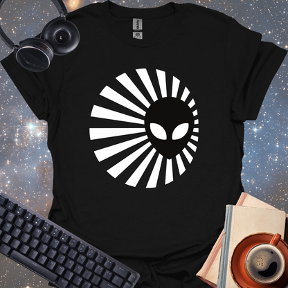 Retro Sunburst Alien