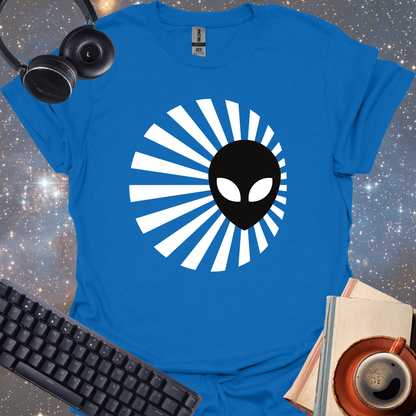 Retro Sunburst Alien