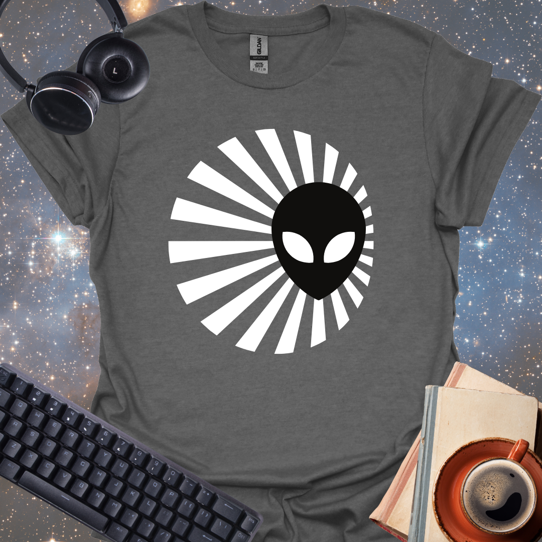 Retro Sunburst Alien