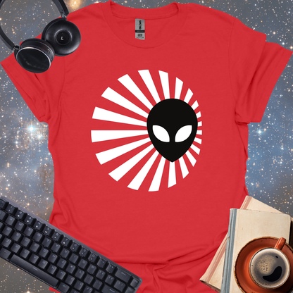 Retro Sunburst Alien